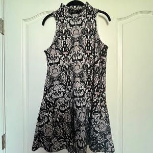 Free People “Amelia” Sleeveless Mock Neck Mini Knit Dress